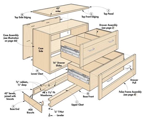 wooden file cabinet parts